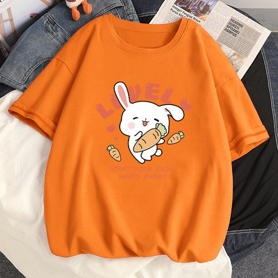 100% puuvillane suvine naiste Tsärk Kawaii Anime Arbuus Hamster Harajuku Tees Ulzzang lahtine T-särk lühikeste varrukatega T-särk Tops