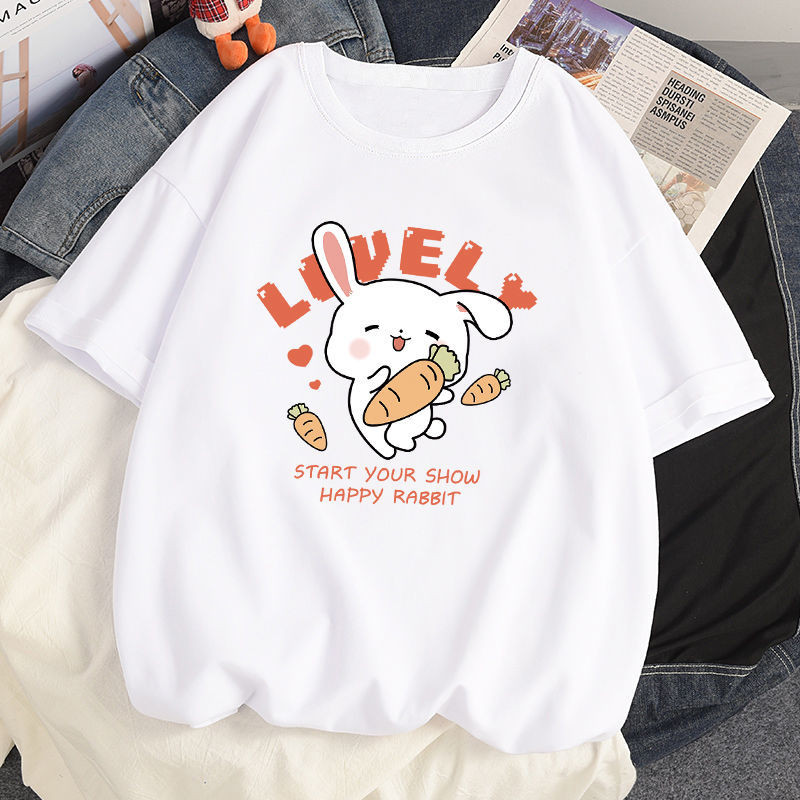 100% puuvillane suvine naiste Tsärk Kawaii Anime Arbuus Hamster Harajuku Tees Ulzzang lahtine T-särk lühikeste varrukatega T-särk Tops