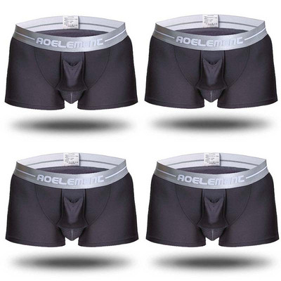 New Modal Brand Lenjerie de corp pentru bărbați Cu talie mijlocie Respirabil Homme Cuecas Masculina Boxer 4 buc\lot L XL XXL XXXL chiloți bărbați