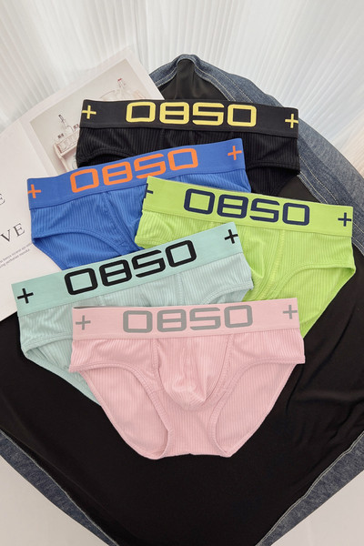 2 vyriškų kelnaičių rinkinys iš briaunos trikotažo su plačia tamprė