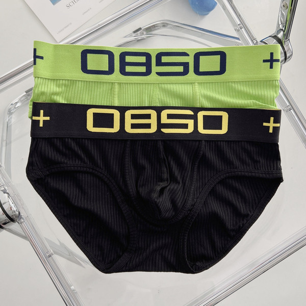 2 vyriškų kelnaičių rinkinys iš briaunos trikotažo su plačia tamprė