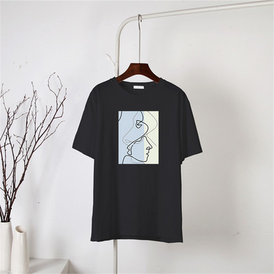 Blessyuki tricouri grafice gotice femei 100% bumbac tricouri largi abstracte cu imprimeu vintage pentru femei, vara 2022, ocazional, top moale