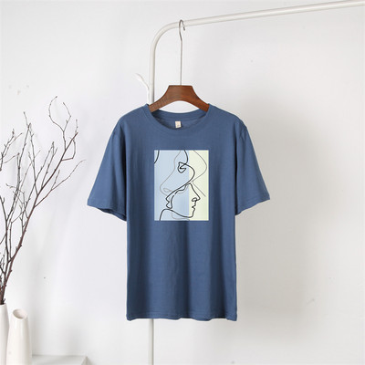 Blessyuki tricouri grafice gotice femei 100% bumbac tricouri largi abstracte cu imprimeu vintage pentru femei, vara 2022, ocazional, top moale