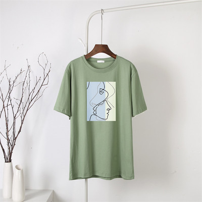 Blessyuki tricouri grafice gotice femei 100% bumbac tricouri largi abstracte cu imprimeu vintage pentru femei, vara 2022, ocazional, top moale