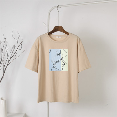 Blessyuki tricouri grafice gotice femei 100% bumbac tricouri largi abstracte cu imprimeu vintage pentru femei, vara 2022, ocazional, top moale