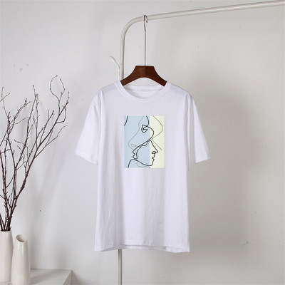 Blessyuki tricouri grafice gotice femei 100% bumbac tricouri largi abstracte cu imprimeu vintage pentru femei, vara 2022, ocazional, top moale