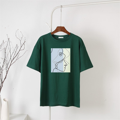 Blessyuki tricouri grafice gotice femei 100% bumbac tricouri largi abstracte cu imprimeu vintage pentru femei, vara 2022, ocazional, top moale