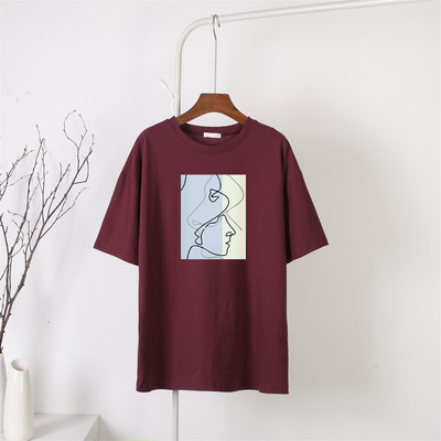 Blessyuki tricouri grafice gotice femei 100% bumbac tricouri largi abstracte cu imprimeu vintage pentru femei, vara 2022, ocazional, top moale