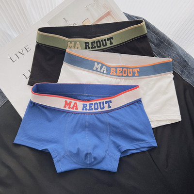 Vyriškos boksinės kelnaitės su plačia guma ir užrašu