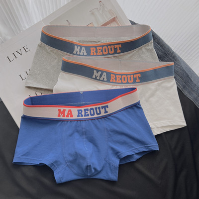 Vyriškos boksinės kelnaitės su plačia guma ir užrašu