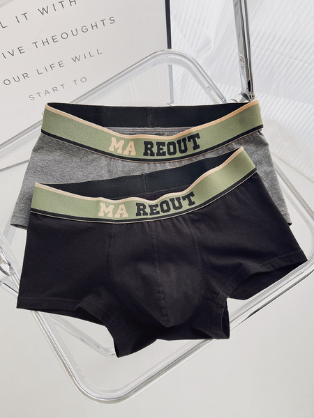 Vyriškos boksinės kelnaitės su plačia guma ir užrašu