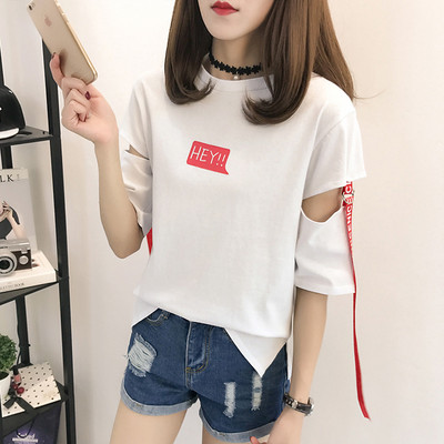 Tricou nou de vară pentru femei, 2022, tricou coreean Harajuku cu litere imprimate în formă de patchwork, pentru femei, ocazional, cămăși albe, topuri M-XXL