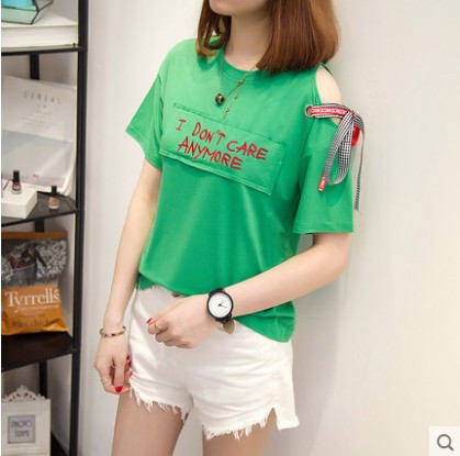 Tricou nou de vară pentru femei, 2022, tricou coreean Harajuku cu litere imprimate în formă de patchwork, pentru femei, ocazional, cămăși albe, topuri M-XXL