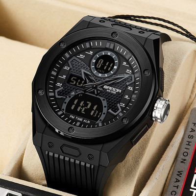 Ceas electronic sport cu maner din cauciuc