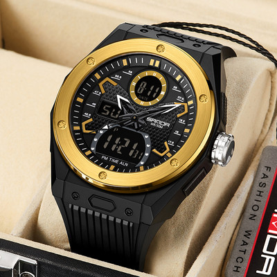 Ceas electronic sport cu maner din cauciuc