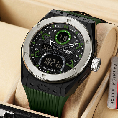 Ceas electronic sport cu maner din cauciuc