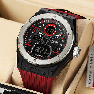 Ceas electronic sport cu maner din cauciuc