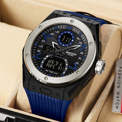 Ceas electronic sport cu maner din cauciuc