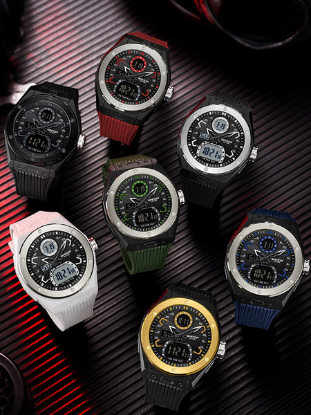 Ceas electronic sport cu maner din cauciuc