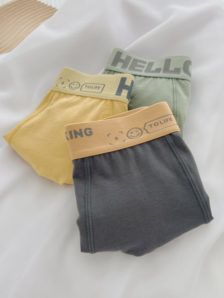 Vīriešu bokseri ar platu gumiju - trīs gab