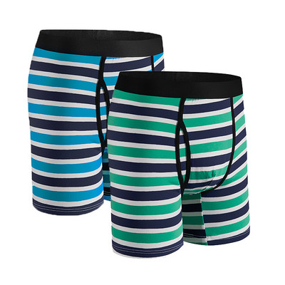 Chiloți bărbați Chiloți lungi pentru bărbați Lenjerie de corp din bumbac pentru bărbați Boxeri pantaloni scurți Boxer sexy pentru bărbați Box Homme Slip Set 2 buc roșu