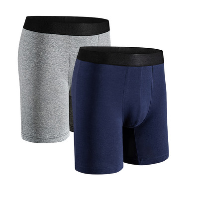 Chiloți bărbați Chiloți lungi pentru bărbați Lenjerie de corp din bumbac pentru bărbați Boxeri pantaloni scurți Boxer sexy pentru bărbați Box Homme Slip Set 2 buc roșu