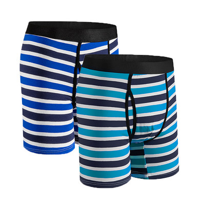 Chiloți bărbați Chiloți lungi pentru bărbați Lenjerie de corp din bumbac pentru bărbați Boxeri pantaloni scurți Boxer sexy pentru bărbați Box Homme Slip Set 2 buc roșu
