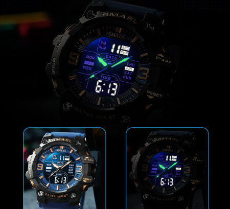 Vyriškas sportinis laikrodis su silikoniniu dirželiu