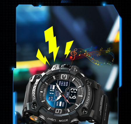 Vyriškas sportinis laikrodis su silikoniniu dirželiu