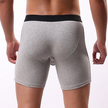 Long Leg Boxers Ανδρικά Εσώρουχα Σορτς Breathable Solid Bulge Elephant Big Pouch Boxers Sexy U Convex Pouch πουγκί μπικίνι Ανδρικά εσώρουχα A5