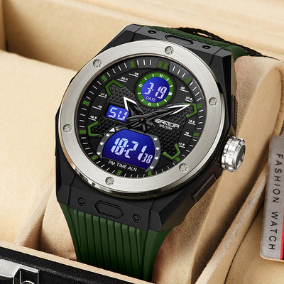 Férfi karóra ébresztőórával és naptárral