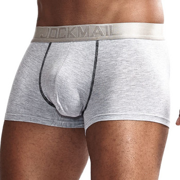 JOCKMAIL Σέξι ανδρικά εσώρουχα U κυρτή θήκη μπόξερ Skin Partition Modal Mesh Αναπνεύσιμο μποξερσορτσάκι Αντρικό σώβρακο Young 