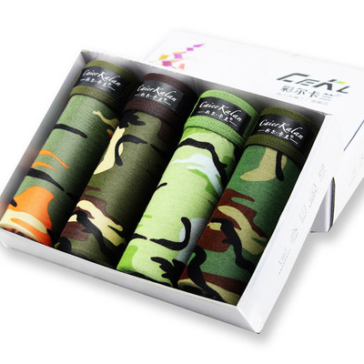 4db/tétel terepszínű Boxer Férfi Fehérnemű Férfi Alsónadrág Modal BoxerShort Fehérnemű Boxer Hombre Alsónadrág Férfi Csomagtartó Bokserki