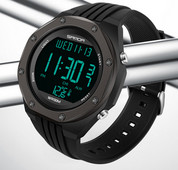 Vyriškas elektroninis laikrodis - su guminiu dirželiu