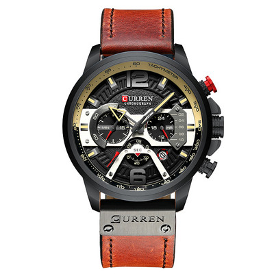 Ceas sport de zi cu zi cu curea din piele ecologică - rezistent la apă