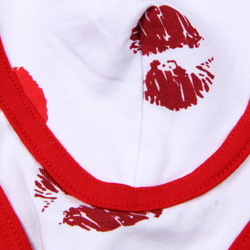 Set de chiloți pentru cuplu de modă 2 buc Boxeri pentru bărbați Pantaloni scurți din bumbac amuzant Sexy Kiss Lips Lenjerie de corp pentru femei Chiloți de dragoste