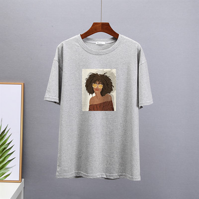 WYWM új nyári vicces rajzfilm nyomtatott pólók Női Harajuku túlméretezett 100% pamut grafikai ruhák alkalmi laza női felsők