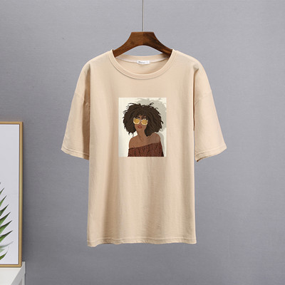 WYWM új nyári vicces rajzfilm nyomtatott pólók Női Harajuku túlméretezett 100% pamut grafikai ruhák alkalmi laza női felsők