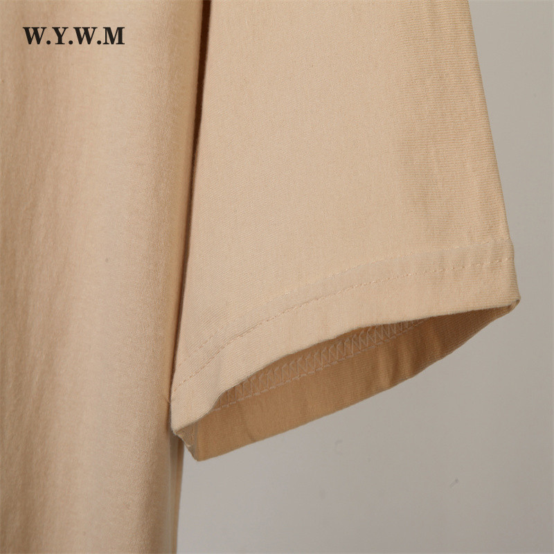 WYWM új nyári vicces rajzfilm nyomtatott pólók Női Harajuku túlméretezett 100% pamut grafikai ruhák alkalmi laza női felsők