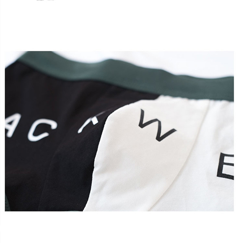 3vnt Vyriški apatiniai medvilniniai dviejų spalvų Patogios vyriškos kelnaitės Kvėpuojanti asmenybė Madingi berniukai Sportiniai boksai šortai apatinės kelnės