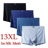 13XL-3XL Mesh Hole 4BUC Bărbați Boxer Lenjerie Boxer Shorts Bărbați Sex Lenjerie Bărbați Lenjerie Lenjerie Moale Durabil Mijloc Respirabil