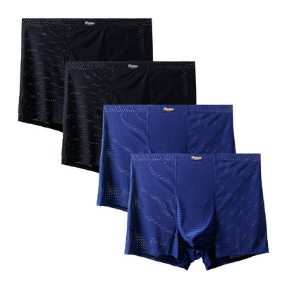 13XL-3XL Mesh Hole 4BUC Bărbați Boxer Lenjerie Boxer Shorts Bărbați Sex Lenjerie Bărbați Lenjerie Lenjerie Moale Durabil Mijloc Respirabil