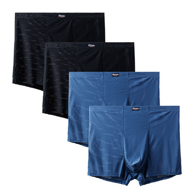 13XL-3XL Mesh Hole 4BUC Bărbați Boxer Lenjerie Boxer Shorts Bărbați Sex Lenjerie Bărbați Lenjerie Lenjerie Moale Durabil Mijloc Respirabil