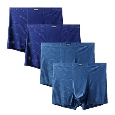 13XL-3XL Mesh Hole 4BUC Bărbați Boxer Lenjerie Boxer Shorts Bărbați Sex Lenjerie Bărbați Lenjerie Lenjerie Moale Durabil Mijloc Respirabil