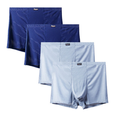 13XL-3XL Mesh Hole 4BUC Bărbați Boxer Lenjerie Boxer Shorts Bărbați Sex Lenjerie Bărbați Lenjerie Lenjerie Moale Durabil Mijloc Respirabil