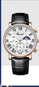 Alkalmi férfi karóra ekobőr szíjjal