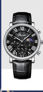 Alkalmi férfi karóra ekobőr szíjjal