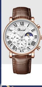 Alkalmi férfi karóra ekobőr szíjjal