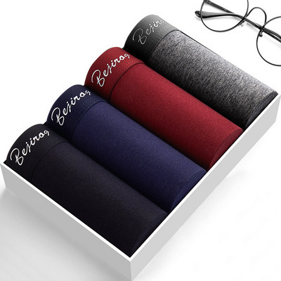 4 db/tétel Boxernadrágok Férfi Szexi Modal Boxerek Férfi Bugyik Divat Lélegző Fehérnemű Kényelmes Alsónadrágok Homme