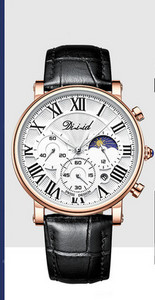 Ceas elegant pentru barbati cu curele din piele ecologica si cadran rotund